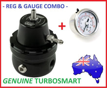 Turbosmart FPR8 -8 AN-Black Fuel Pressure Regulator 2000hp + Gauge