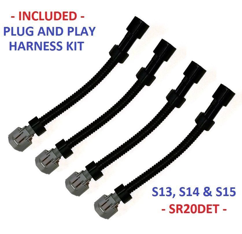 INJECTOR PLUG ADAPTERS for DENSO / SUBARU to NISSAN JECS NISMO SR20 S13 S14 S15