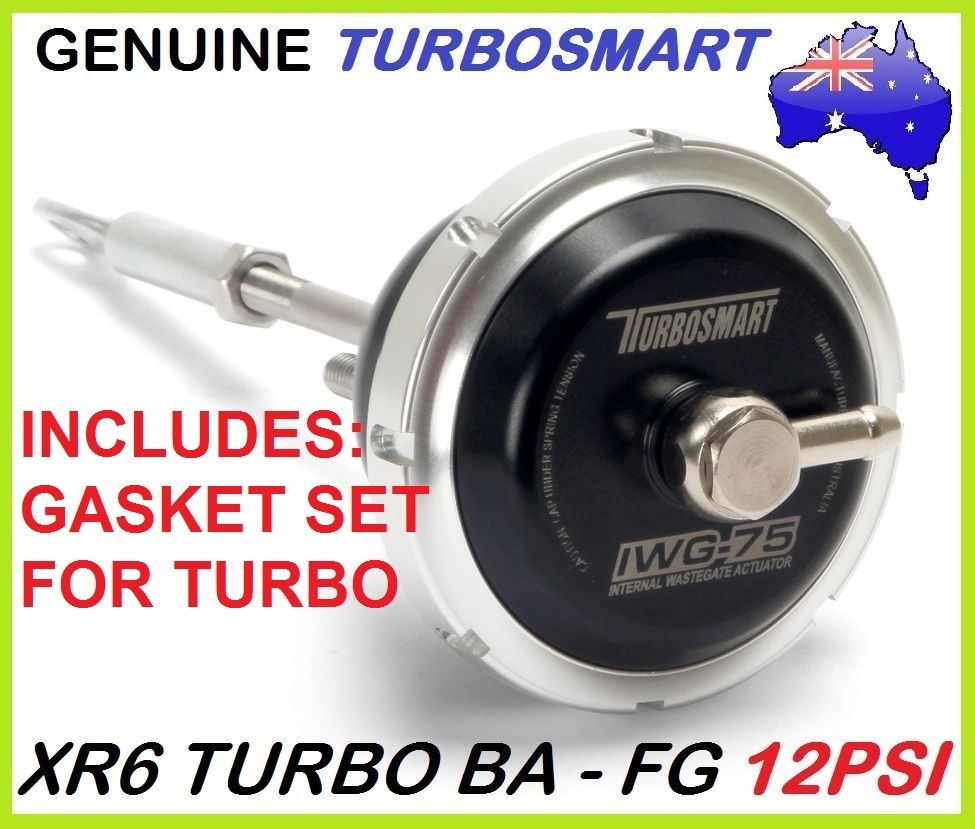 TurboSmart 12psi Wastegate Actuator For Ford Falcon BA BF FG XR6 FPV UTE – Black Aluminum