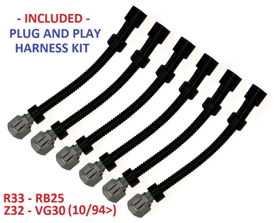 INJECTOR PLUG ADAPTERS for DENSO / SUBARU to NISSAN JECS NISMO R33 RB25DET ECR33