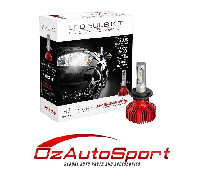 H7 6200K Driverless LED Headlight Bulb Kit JW Speaker 990007D 12-24V 3600 L.E.D.