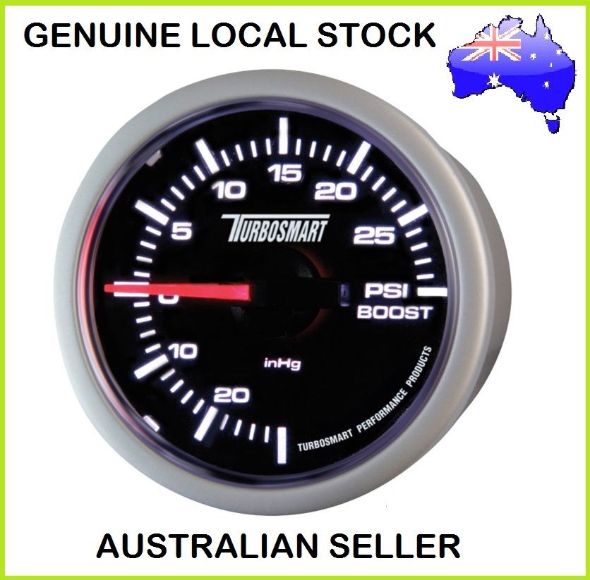 New Genuine TURBOSMART Turbo Boost Gauge 30PSI 52mm + Mounting Hardware PSI