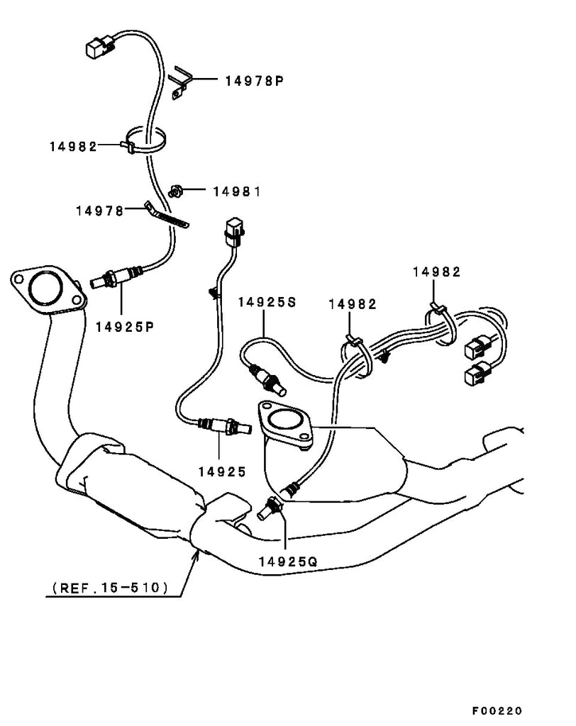 Rear Oxygen Sensor O2 For Mitsubishi Pajero NS 3.8 RHS (POST-CAT)