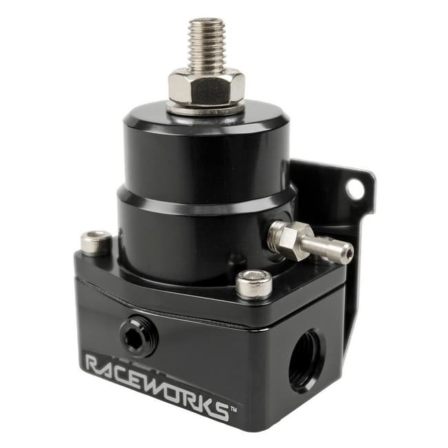 Raceworks EFI Adjustable Fuel Pressure Regulator 3x AN-6 ORB ports E85 + 98
