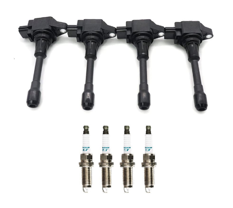 4x Ignition Coils + 4x Iridium Spark Plugs – For 2006-2013 Mazda MX-5, 3, 6 (UF540 / 5C1740)
