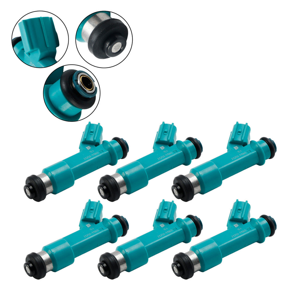 6 NEW FUEL INJECTORS for TOYOTA HILUX GGN15R 1GRFE 4L V6 2005-ON INJECTOR