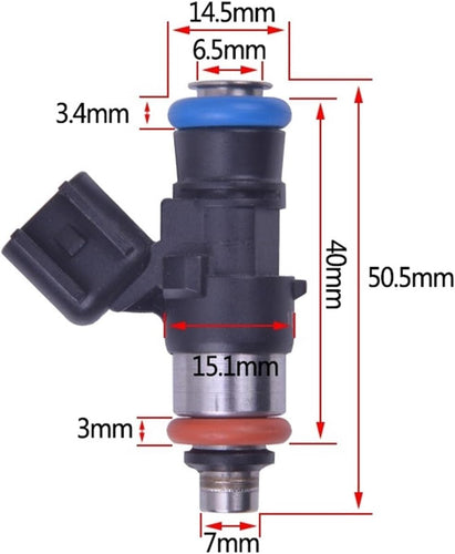 1000cc 95lb fuel injectors EV14K Short Single Unit