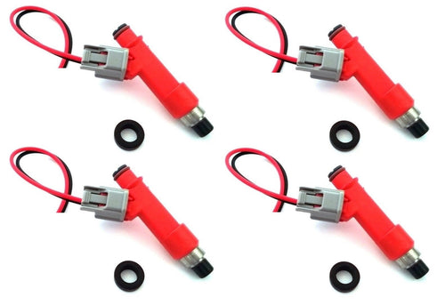 4 FUEL INJECTORS for MAZDA RX8 13B 1.3L TURBO 750CC 800CC 850CC with plugs