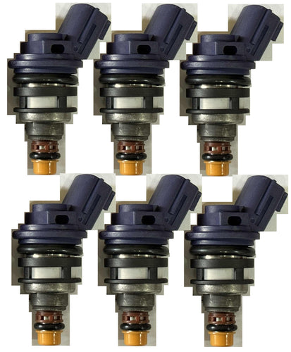6 x 740cc 750cc Fuel Injectors for NISSAN VG30 (94+) RB25 SIDE FEED PHASE 2 B