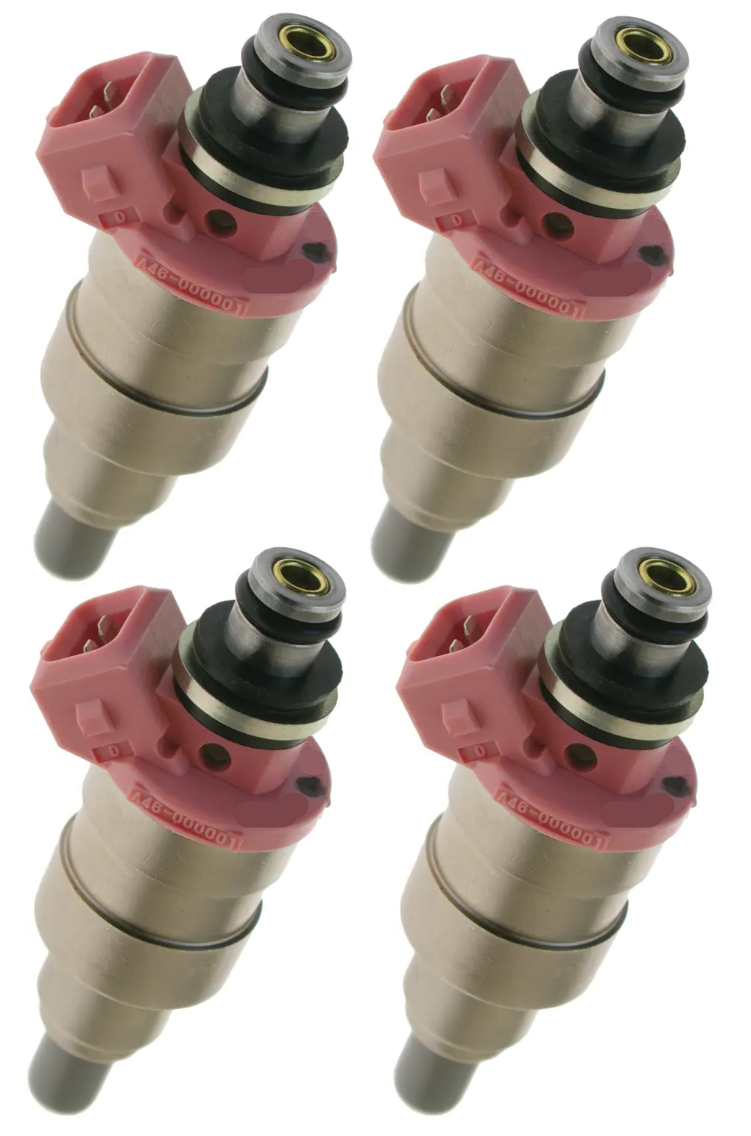 4 FUEL INJECTORS for HOLDEN RODEO TF 4ZE1 2.6L to 10/90 > 1992 Pink Top INJ082