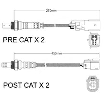 4 x o2 Oxygen Sensors for Mazda CX-9 3.7 9/2010 to 2016 Vehicle Kit