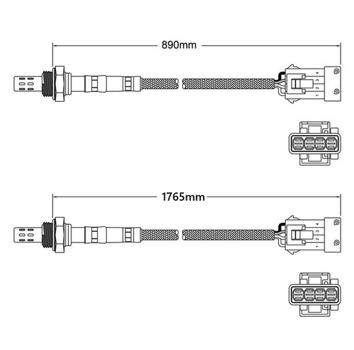 PAIR of OXYGEN SENSOR O2 for Volvo S70 1997-1998 B5254S 2.4 20v