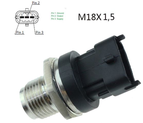 Fuel Rail Pressure Sensor for Ford Everest Ranger PJ PK XL PJ PK 2006 - 2015 2.5 3.0