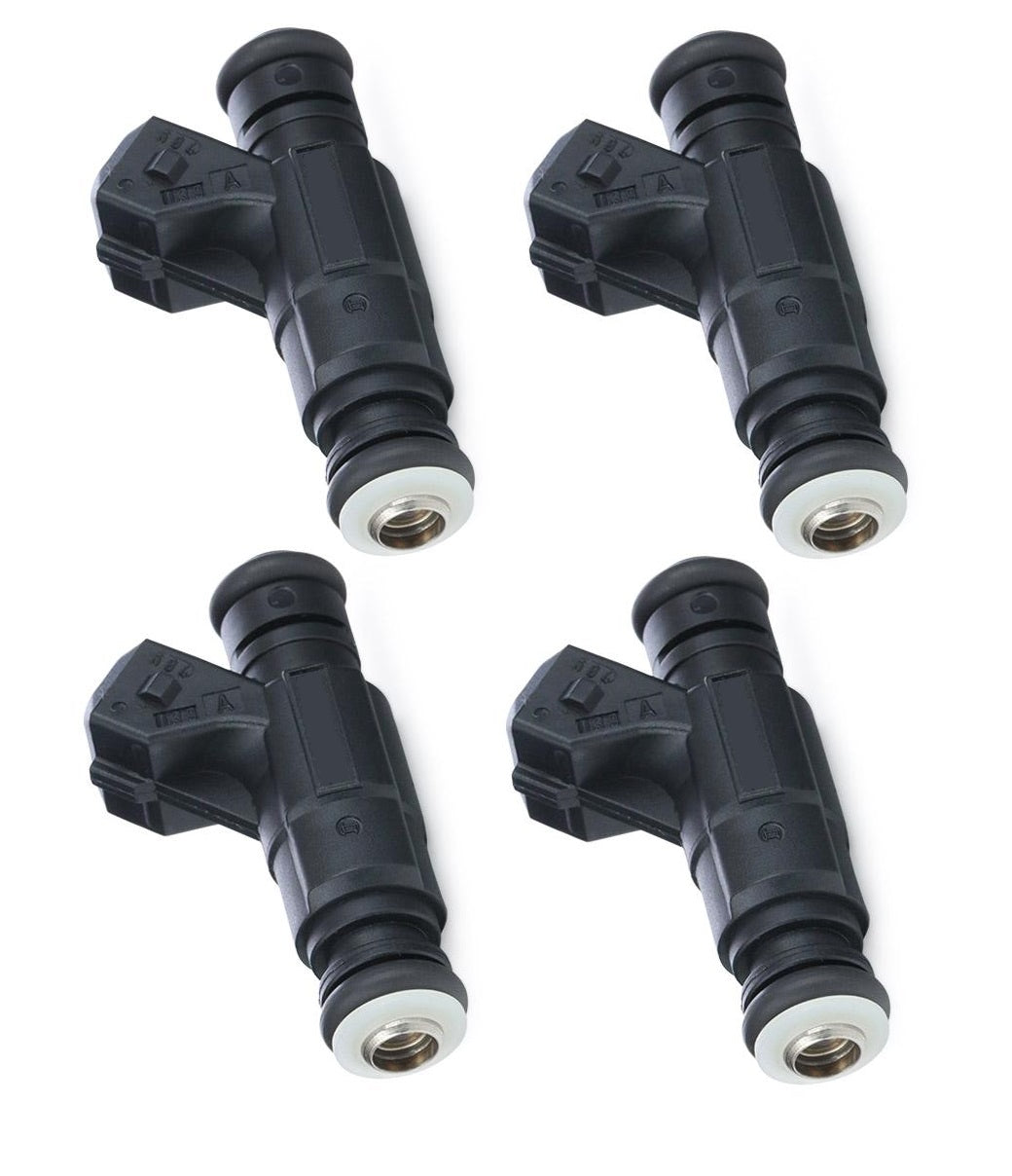 650cc Fuel Injectors x 4 - Bosch Plug - 3/4 Height 650cc Fuel Injectors x 4 - Bosch Plug - 3/4 Height