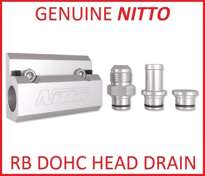 NITTO OIL DRAIN 5/8 HOSE FITTING for NISSAN SKYLINE RB SERIES HEAD (NIT OIL RBD)