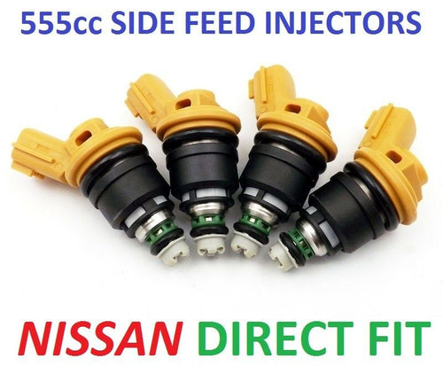 550cc Side Feed Fuel Injectors for NISSAN SR20 S13 S14 S15 SR20DET FLOW MATCHED