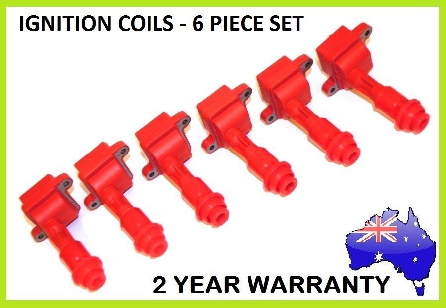 6 IGNITION COILS for SUPRA SOARER 2.5L 3.0L TWIN TURBO JZZ30 JZA80 6 CYL