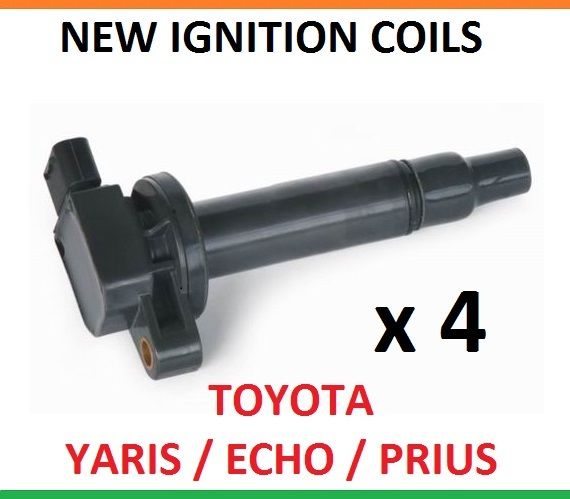 IGNITION COILS FOR TOYOTA ECHO / YARIS / PRIUS 1.3 1.4 1.5 COIL SET 4CYL IGNITION COILS FOR TOYOTA ECHO / YARIS / PRIUS 1.3 1.4 1.5 COIL SET 4CYL