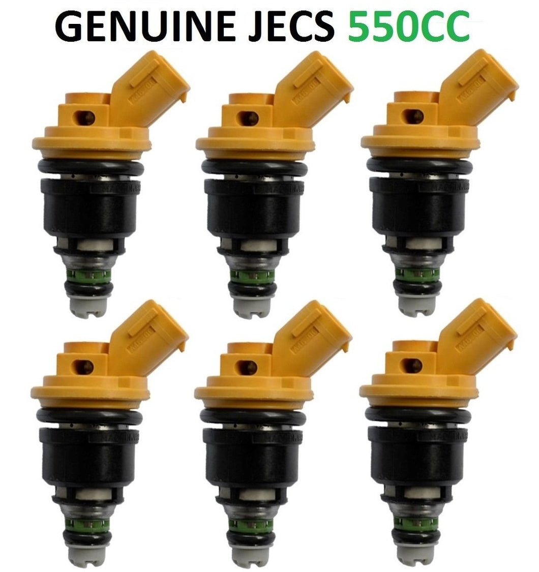 6 550cc 555cc JECS Fuel Injectors side feed for NISSAN / NISMO R33 RB25DET RB25