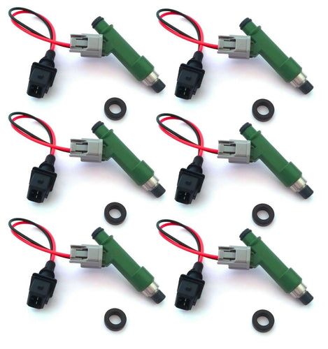 6 x 750cc Fuel Injectors for Nissan RB20DET RB26DETT R32 R33 R34 GTR E85