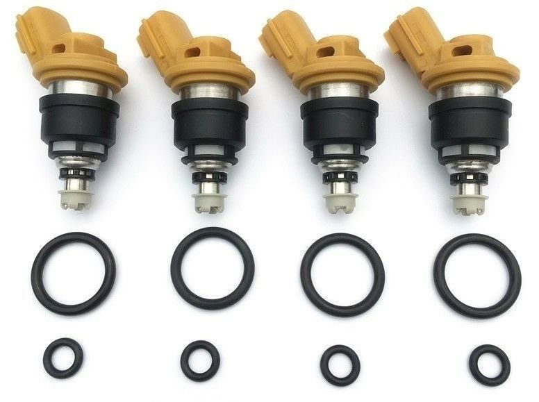 GENUINE 550cc fuel injectors x 4 for SR20DET S13 S14 S15 SIDE FEED FLOW MATCHED