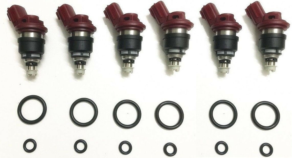 740cc fuel injectors x 6 for Nissan 300zx 10/94 on VG30DETT Flow Match ...