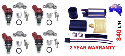 4 x 800cc FUEL INJECTORS + Fuel Pump for SUBARU WRX GC8 2.0L TURBO SIDE FEED 0R