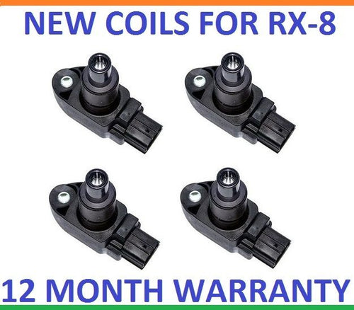 Set of 4 Ignition Coils for Mazda RX-8 RX8 SE3P 03-12 1.3L 13B coil packs