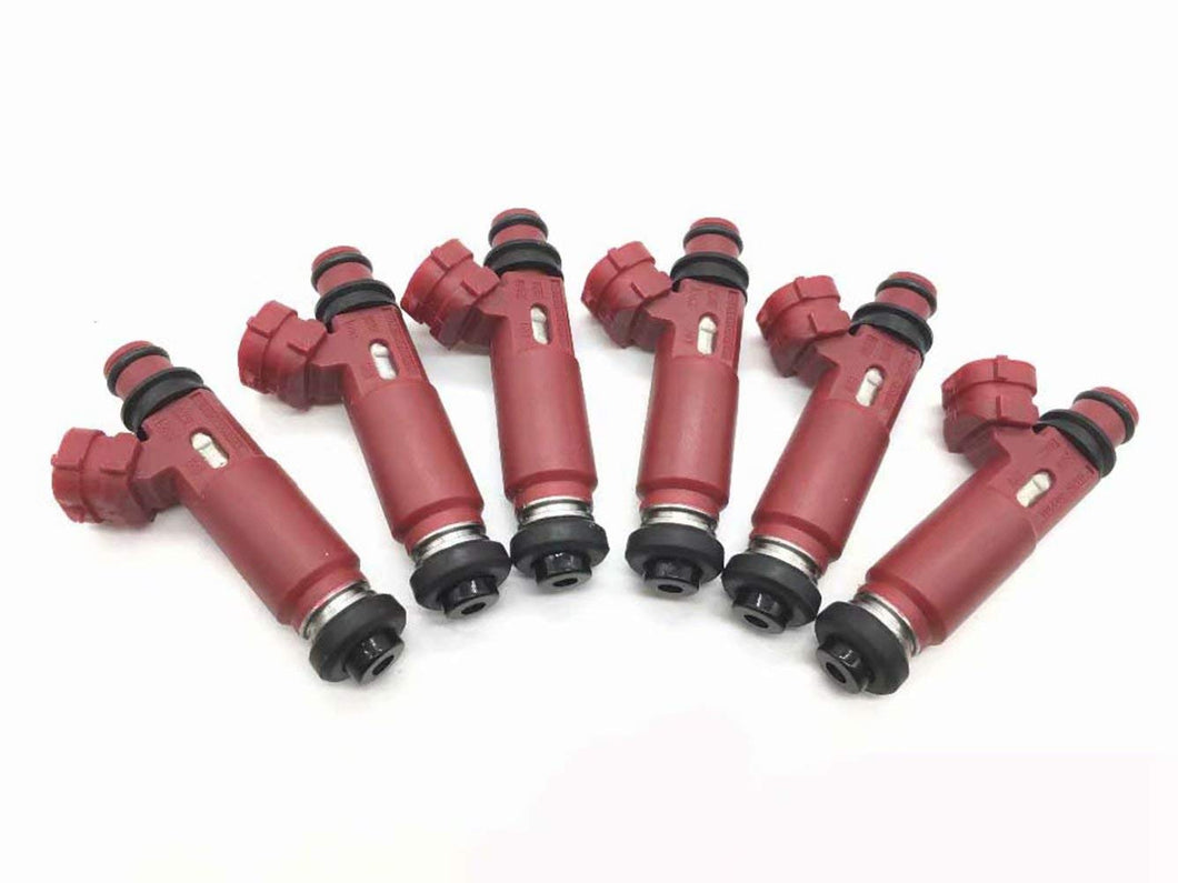 6 x FUEL INJECTORS for MITSUBISHI TRITON ML 6G74 3.5 V6 06-09 RED INJECTOR DENS