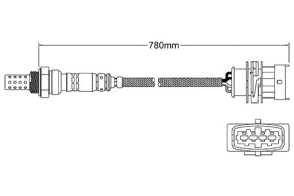O2 sensor for Holden XC BARINA 1.4L Z14XE PostCAT Oxygen EGO131