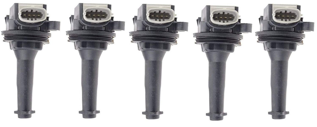 5 x Ignition Coil Grey Plug for Volvo C30 C70 S40 S60 S80 V50 Ford Focus Mondeo