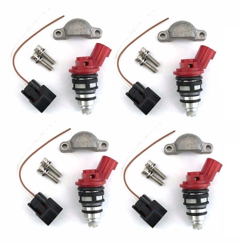 4 x 740cc 750cc Fuel Injectors for NISSAN SUBARU EJ20 Phase 1 rail