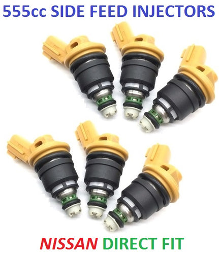 6 x 550cc 555cc Side Feed Fuel Injectors for NISSAN 300ZX Z32 VG30DETT 10/94 +