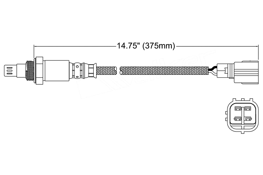 Oxygen Sensor O2 for Toyota Hilux TGN 2.7L 2TR-FE pre cat front - 600m ...