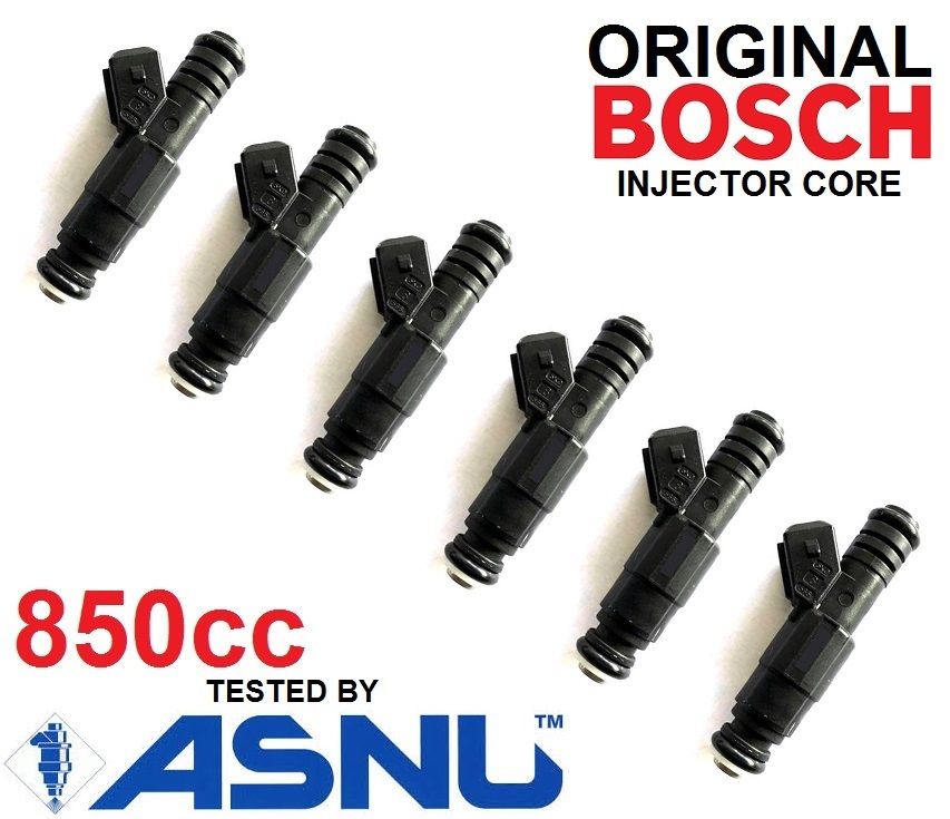 6 Bosch Fuel Injectors for BMW E36 E46 M50 M52 S50 M3 TURBO 80lb 81lb EV1 850cc
