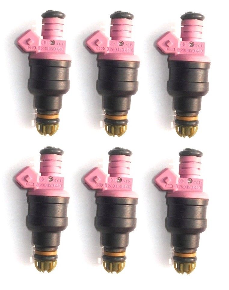 6 FUEL INJECTORS for BMW 328i Z3 M3 528i M52 6 CYL INJECTOR AS NEW PINK