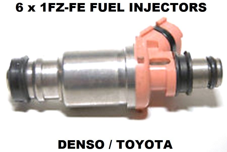 6 FUEL INJECTORS for TOYOTA LANDCRUISER FZJ80 1FZ-FE 4.5L 6 CYL 92-98 ...