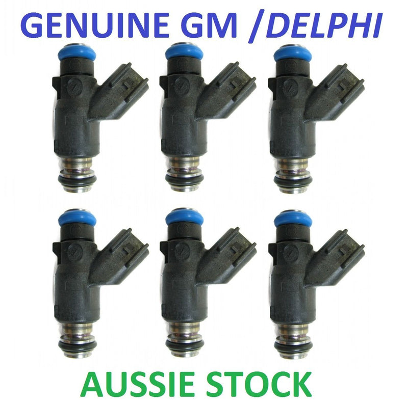 6x Genuine Delphi Fuel Injectors for Commodore V6 VN > VY 440cc 520cc 42lb 50lb 6x Genuine Delphi Fuel Injectors for Commodore V6 VN > VY 440cc 520cc 42lb 50lb