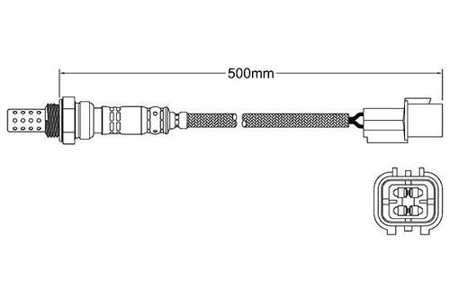 Pre-Cat Oxygen Sensor O2 For Mitsubishi Triton MK 3.0 6G72 Front