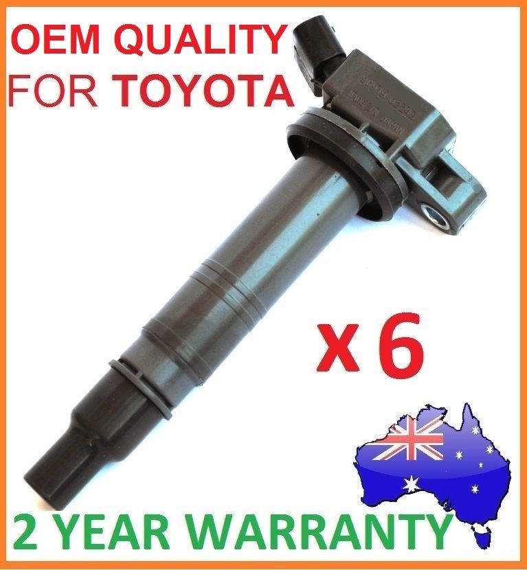 IGNITION COILS x 6 for TOYOTA 4RUNNER / PRADO / HILUX 4.0L 6 CYL  9091902248 COI