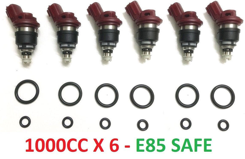 1000cc Fuel Injectors for NISSAN SKYLINE R33 GTS-T RB25DET JECS E85 Set of 6 1000cc Fuel Injectors for NISSAN SKYLINE R33 GTS-T RB25DET JECS E85 Set of 6