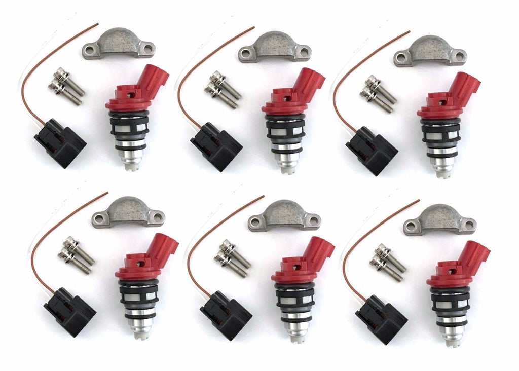 6 x 850cc Fuel Injectors for NISSAN / NISMO Z32 300ZX 89 ~ 94 VG30 upg ...