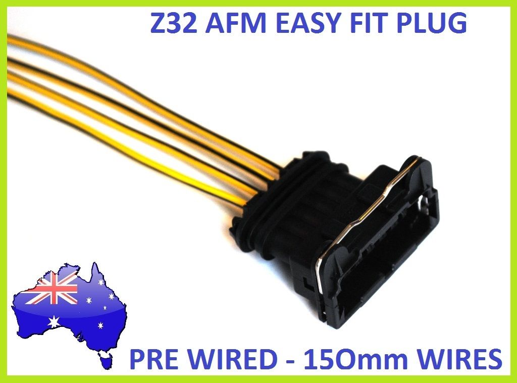 Z32 AFM Air Flow Meter Plug - PRE WIRED - for MAF UPGRADE POWER FC, NISTUNE