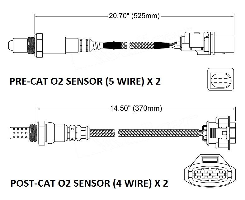 Ve O2 Sensor Plug O2 sensor kit for Holden Commodore VE V6 Models to Sept 2007 (4 sensor ...