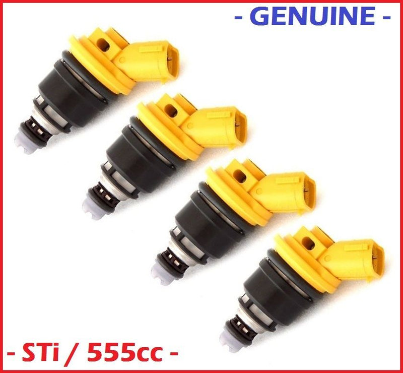 4 Genuine 555cc JECS / Subaru Side Feed Fuel Injectors 16600-AA170 for Sti WRX G 4 Genuine 555cc JECS / Subaru Side Feed Fuel Injectors 16600-AA170 for Sti WRX G