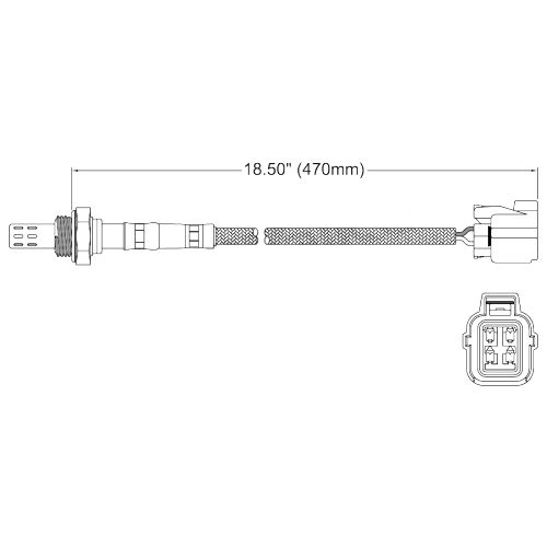 2 x Oxygen Sensor O2 For Range Rover Classic precat V8 4.0 4.6 99-02 ...