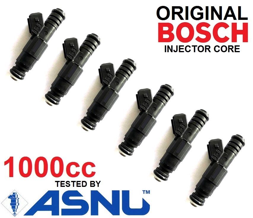 6 Bosch Fuel Injectors for BMW E30 E36 E46 M50 M52 S50 M3 TURBO 95lb EV1 1000cc