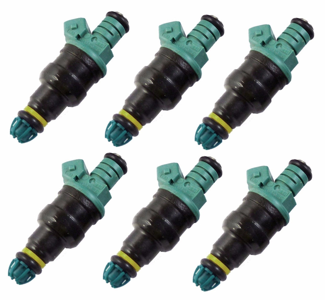 6 FUEL INJECTORS for BMW 323 325 523 525 E36 E34 E39 2.5L 6 CYL INJECTOR AS NEW
