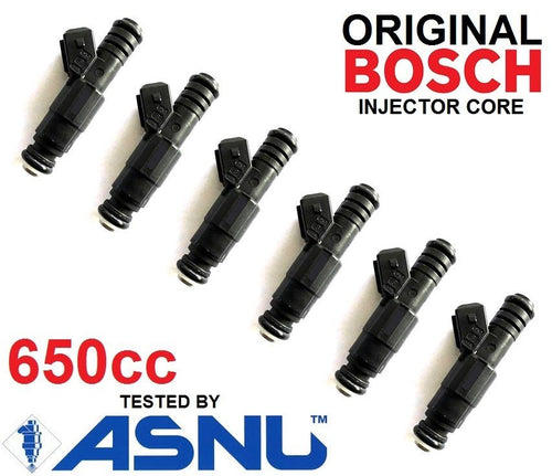 6 BOSCH Fuel Injectors for Ford BA BF XR6 turbo 650cc 60lb 62lb 65lb EV6 FPV HSV