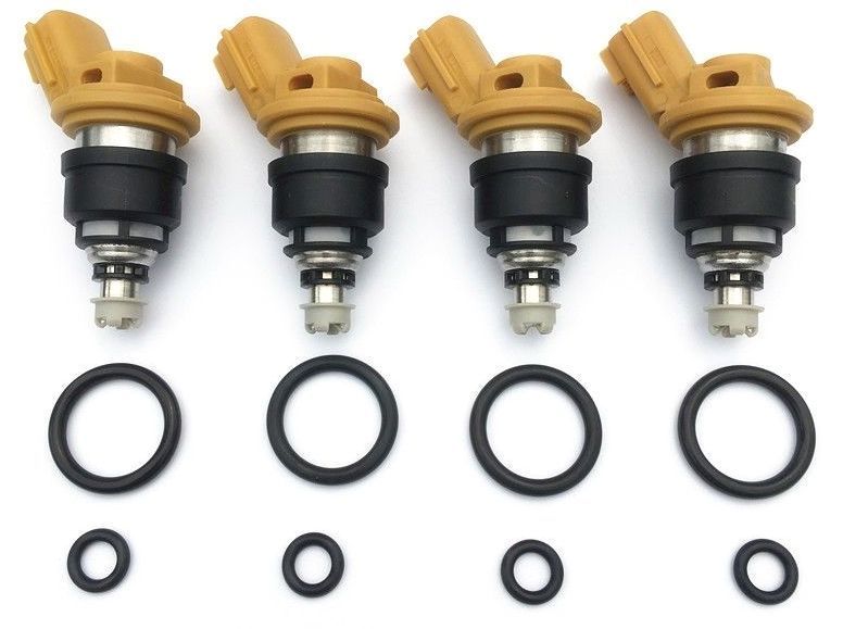 Sr20 Injectors 4 x 550cc 555cc JECS Side Feed Fuel Injectors for NISSAN SR20 S13 S14 ...